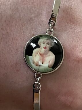 Marilyn Monroe Glow In The Dark Silver Bracelet